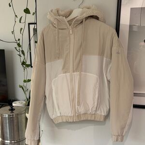 Alo Yoga Two-Tone reversible Hooded Jacket.